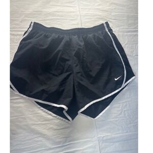 Nike Kids Dri-FIT Black Athletic Shorts White Trim Size XL
